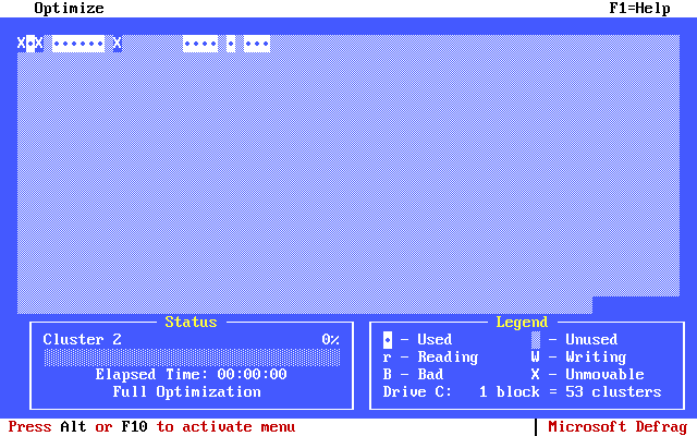 MS-Dos Defrag