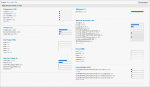 Service overview of all services installed in a domain / forest.