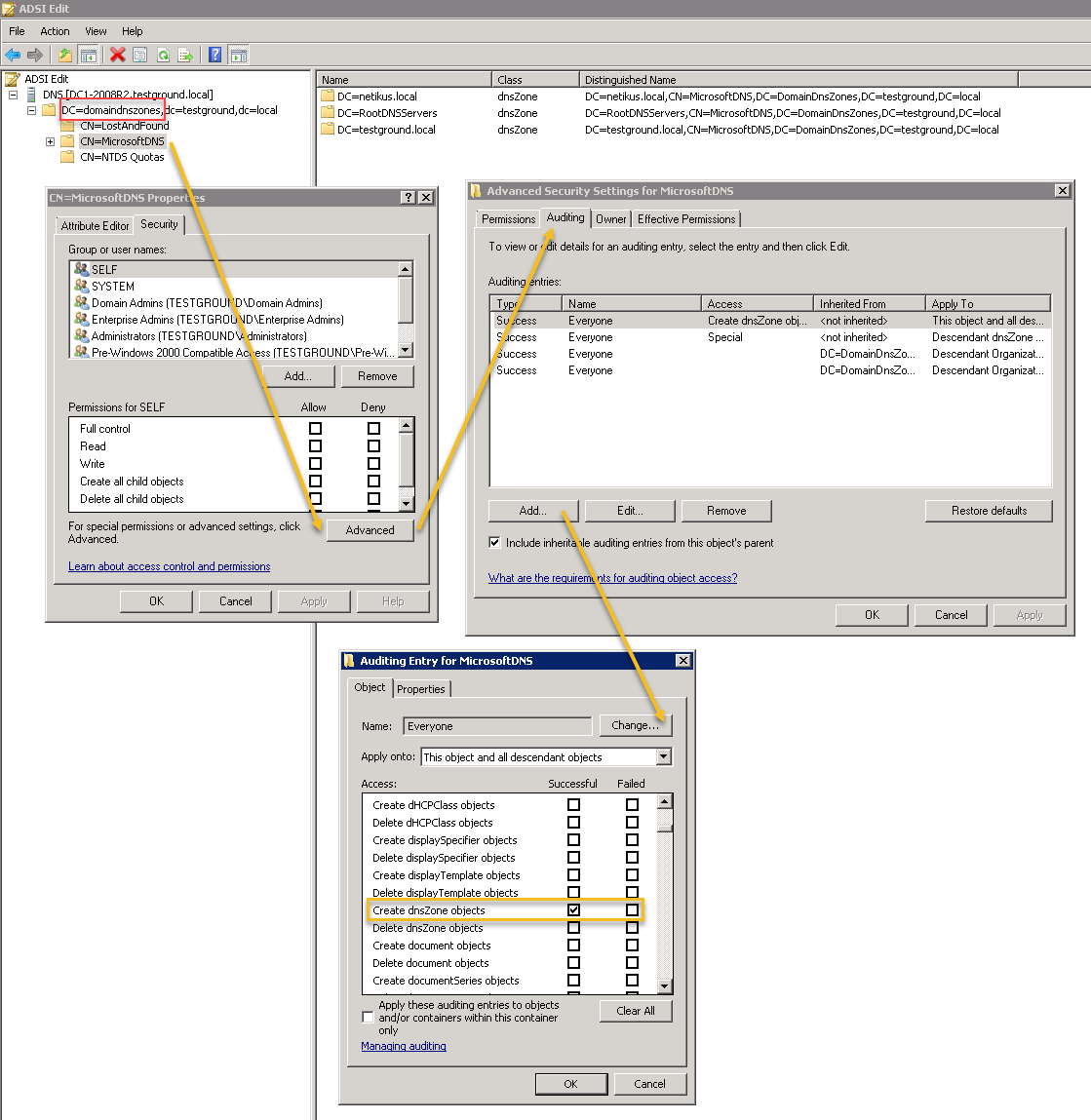 how to segurar auditing in windows 2008 r2