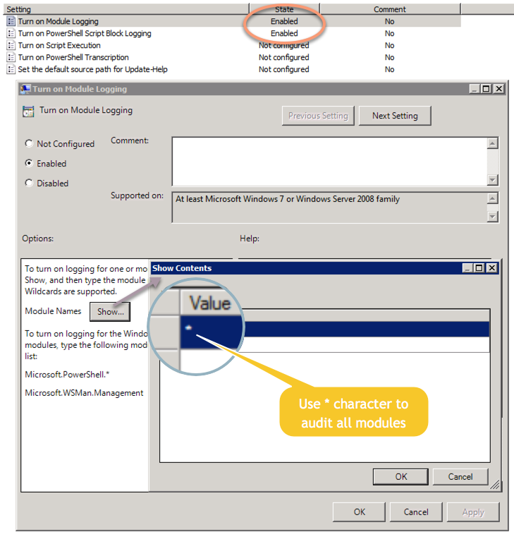 PowerShell auditing with Group Policy