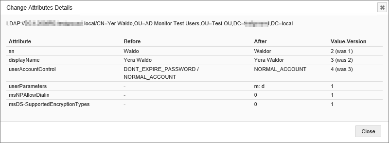 ADMonitor Object Change