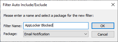 Setup AppLocker Block Filter