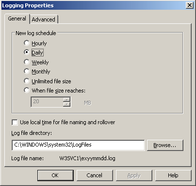 IIS Logging format