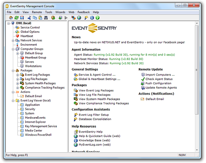 EventSentry Management Console