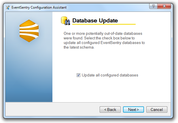 EventSentry Configuration Assistant step 2